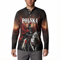 Polish Winged Hussars Button Sweatshirt Polska Legendary Cavalry Warrior