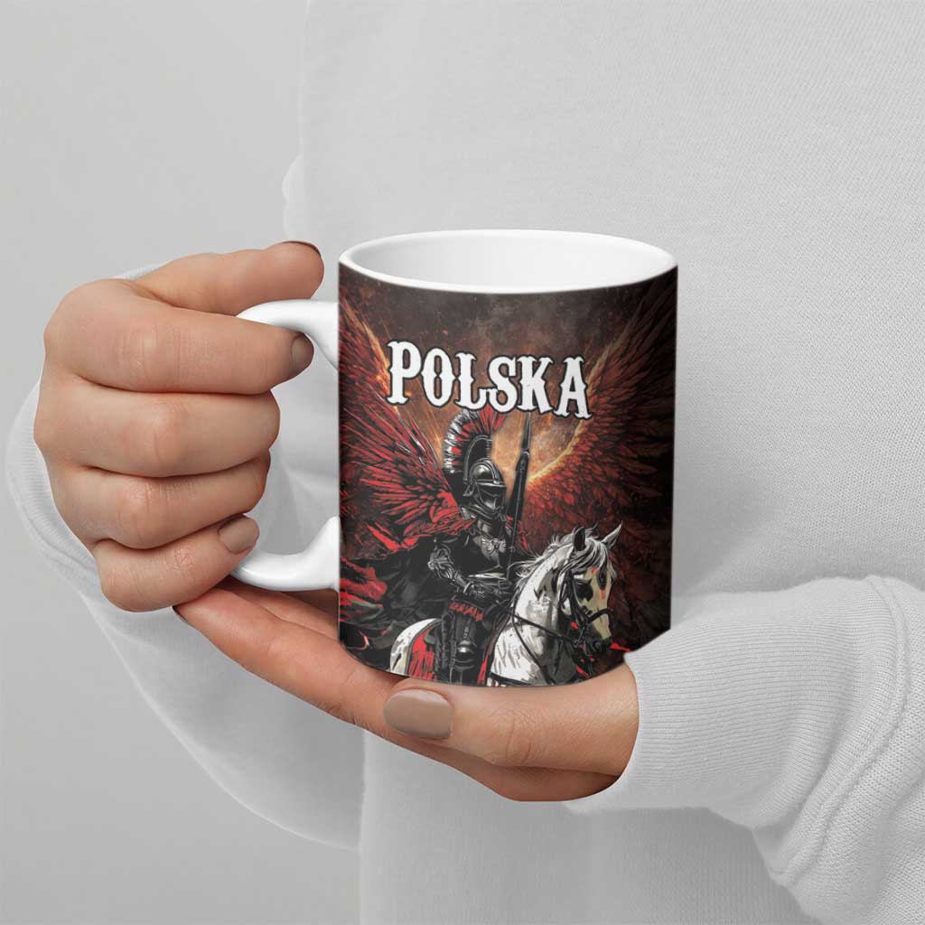 Polish Winged Hussars Ceramic Mug Polska Legendary Cavalry Warrior