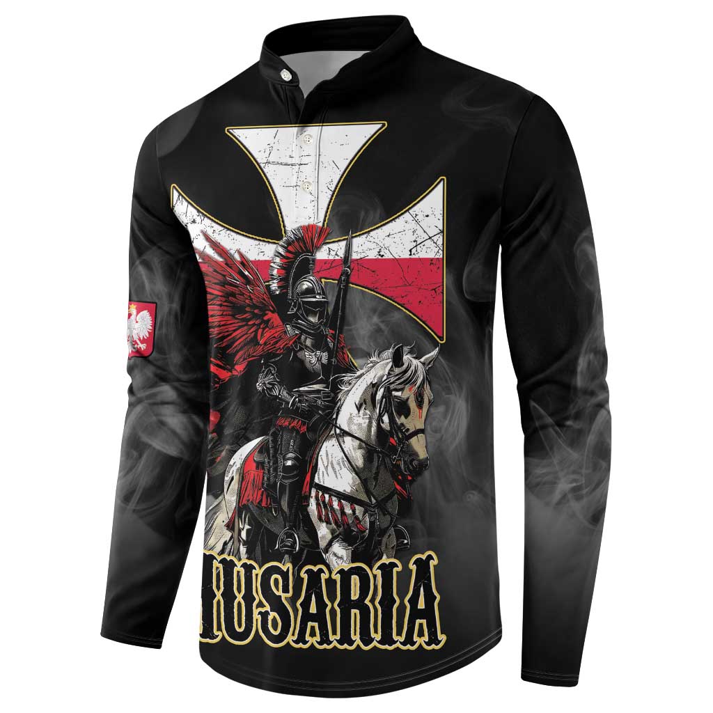 Polish Winged Hussars Button Sweatshirt Husaria Poland Pride Knight Armor