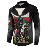 Polish Winged Hussars Button Sweatshirt Husaria Poland Pride Knight Armor