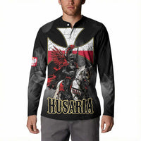 Polish Winged Hussars Button Sweatshirt Husaria Poland Pride Knight Armor