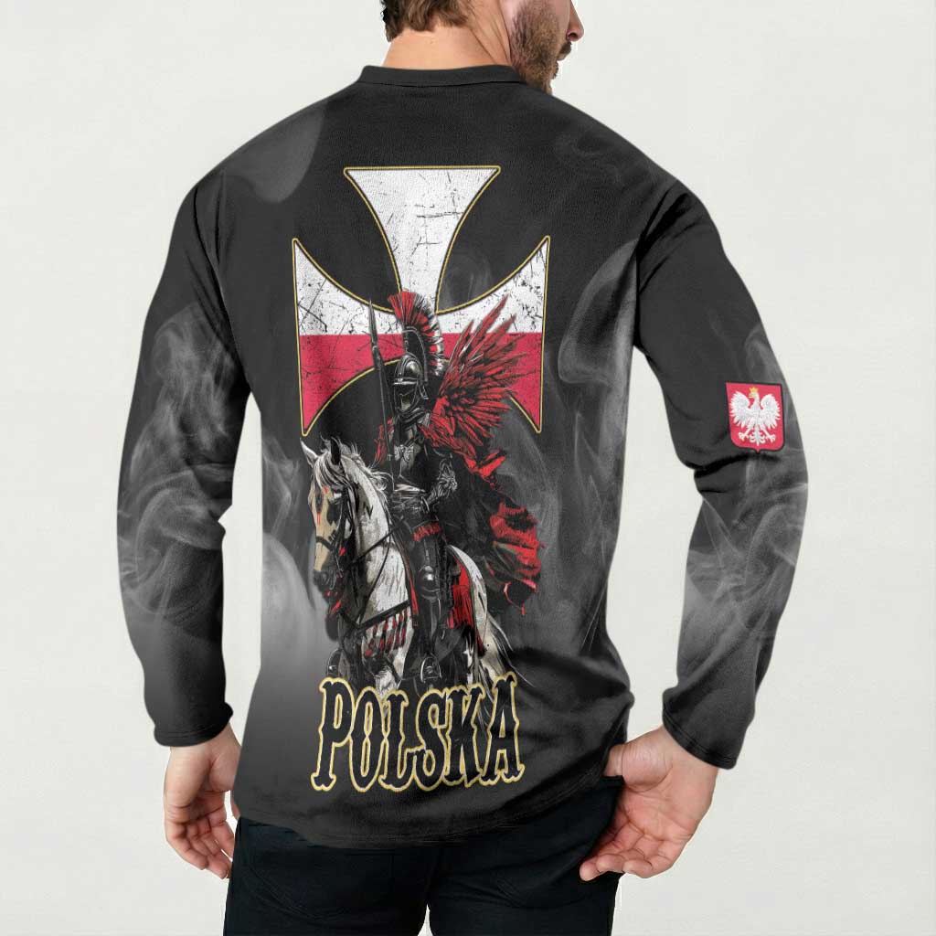Polish Winged Hussars Button Sweatshirt Husaria Poland Pride Knight Armor