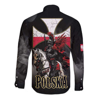 Polish Winged Hussars Long Sleeve Button Shirt Husaria Poland Pride Knight Armor