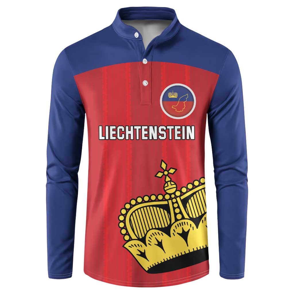 Custom Liechtenstein Football Button Sweatshirt Come On The Blue-Reds