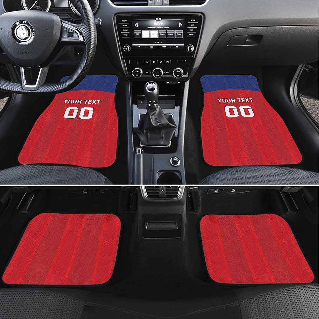 Custom Liechtenstein Football Car Mats Come On The Blue-Reds