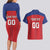 Custom Liechtenstein Football Couples Matching Long Sleeve Bodycon Dress and Hawaiian Shirt Come On The Blue-Reds