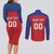 Custom Liechtenstein Football Couples Matching Long Sleeve Bodycon Dress and Long Sleeve Button Shirt Come On The Blue-Reds