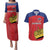 Custom Liechtenstein Football Couples Matching Puletasi and Hawaiian Shirt Come On The Blue-Reds