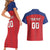 Custom Liechtenstein Football Couples Matching Short Sleeve Bodycon Dress and Hawaiian Shirt Come On The Blue-Reds