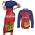 Custom Liechtenstein Football Couples Matching Short Sleeve Bodycon Dress and Long Sleeve Button Shirt Come On The Blue-Reds