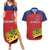 Custom Liechtenstein Football Couples Matching Summer Maxi Dress and Hawaiian Shirt Come On The Blue-Reds