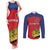 Custom Liechtenstein Football Couples Matching Tank Maxi Dress and Long Sleeve Button Shirt Come On The Blue-Reds