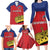 Custom Liechtenstein Football Family Matching Long Sleeve Bodycon Dress and Hawaiian Shirt Come On The Blue-Reds