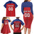 Custom Liechtenstein Football Family Matching Long Sleeve Bodycon Dress and Hawaiian Shirt Come On The Blue-Reds