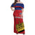 Custom Liechtenstein Football Family Matching Off Shoulder Maxi Dress and Hawaiian Shirt Come On The Blue-Reds