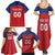 Custom Liechtenstein Football Family Matching Summer Maxi Dress and Hawaiian Shirt Come On The Blue-Reds