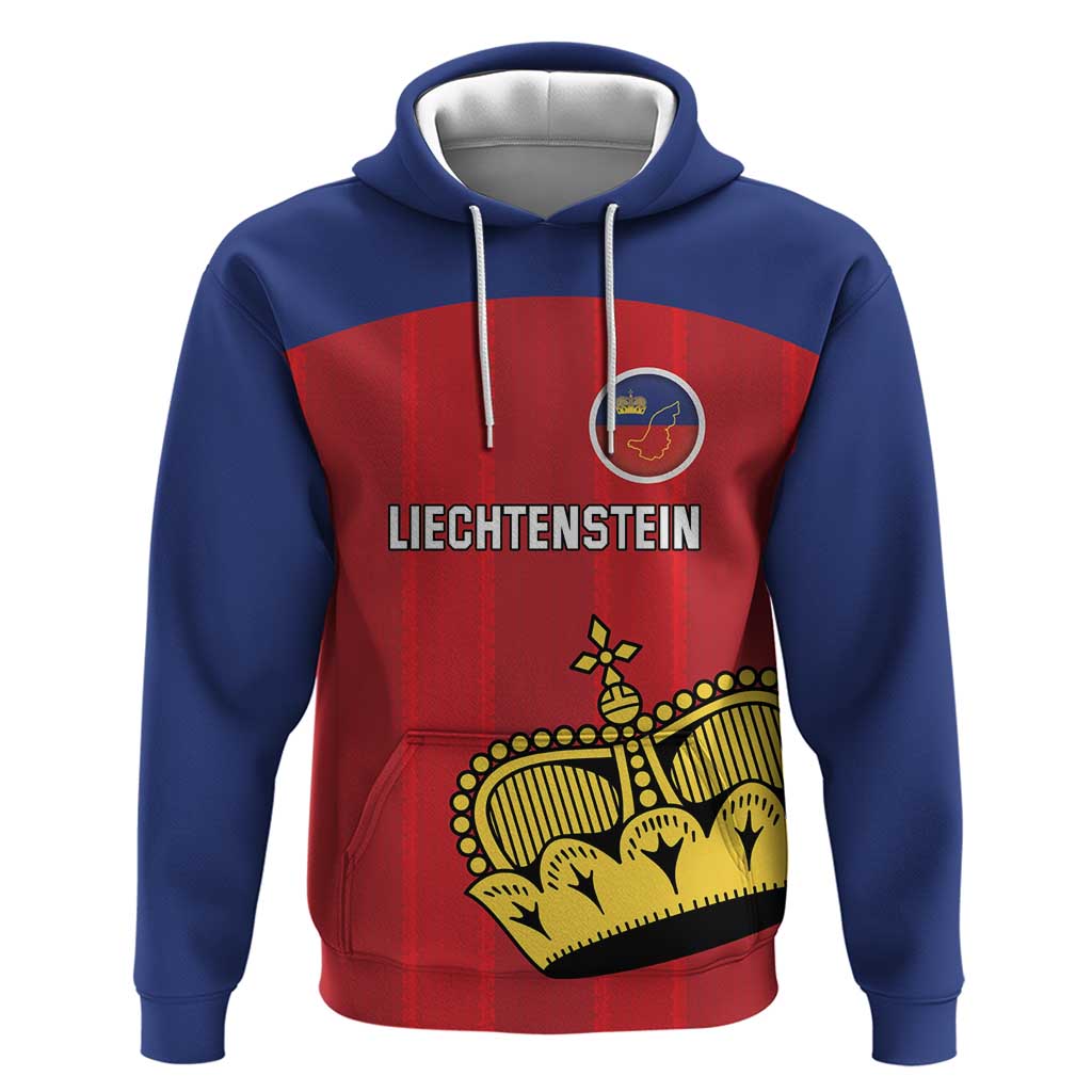 Custom Liechtenstein Football Hoodie Come On The Blue-Reds