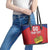 Custom Liechtenstein Football Leather Tote Bag Come On The Blue-Reds