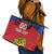 Custom Liechtenstein Football Leather Tote Bag Come On The Blue-Reds