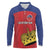 Custom Liechtenstein Football Long Sleeve Polo Shirt Come On The Blue-Reds