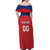 Custom Liechtenstein Football Off Shoulder Maxi Dress Come On The Blue-Reds