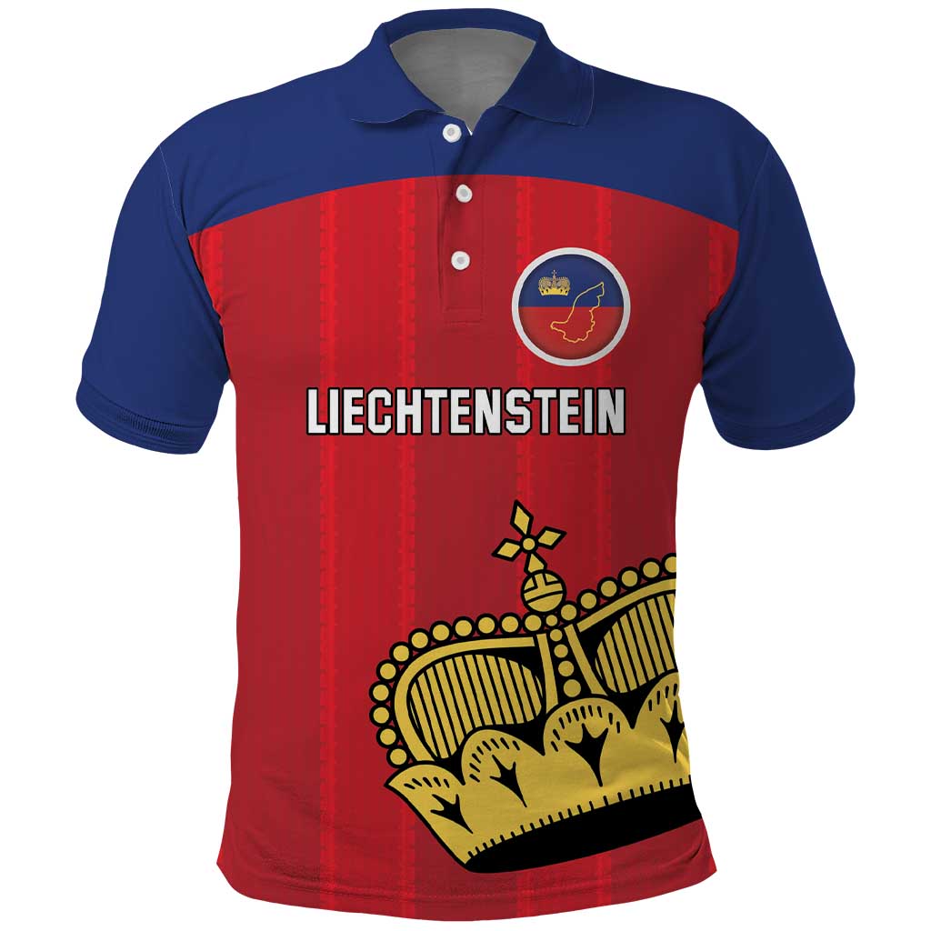 Custom Liechtenstein Football Polo Shirt Come On The Blue-Reds