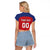 Custom Liechtenstein Football Raglan Cropped T Shirt Come On The Blue-Reds