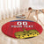 Custom Liechtenstein Football Round Carpet Come On The Blue-Reds