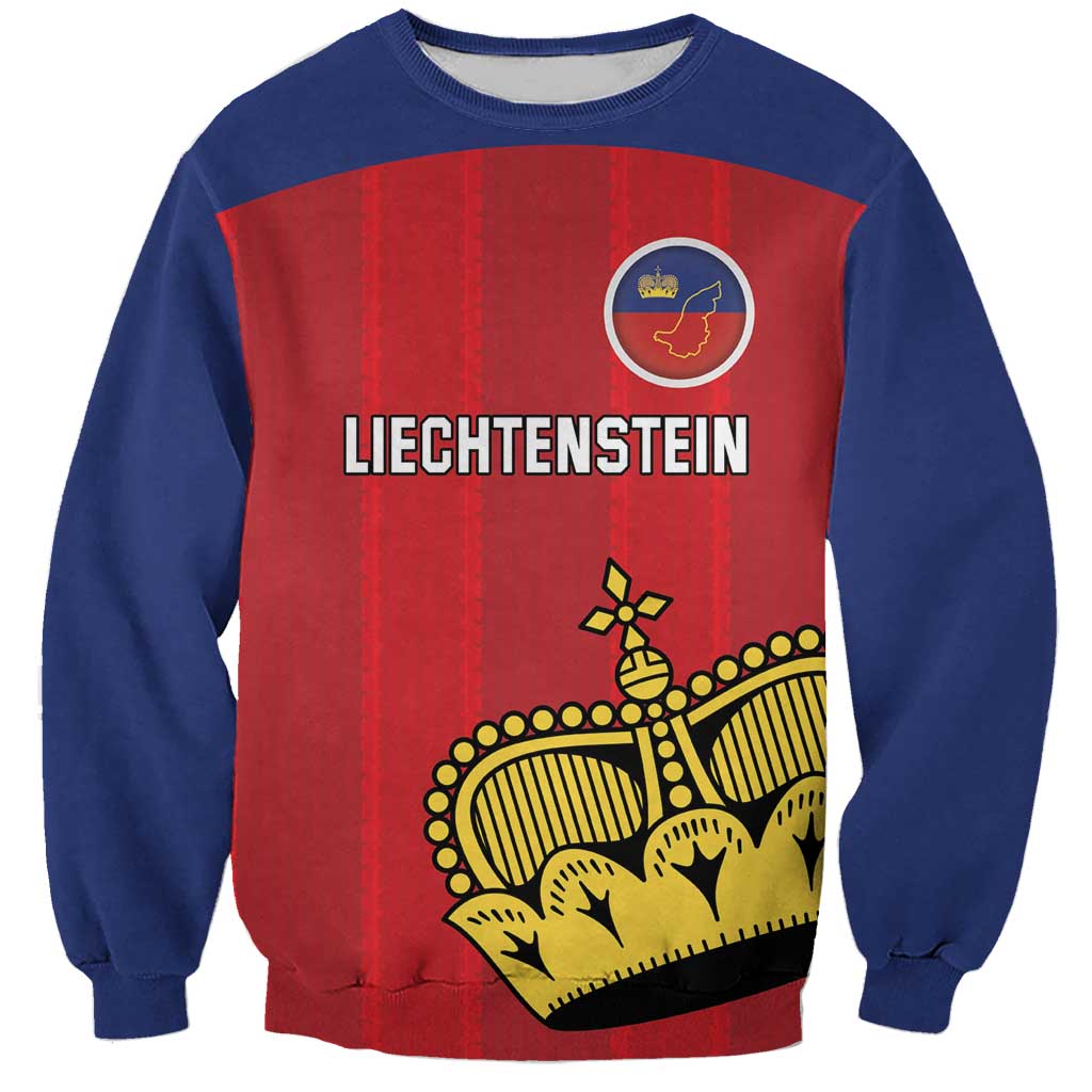 Custom Liechtenstein Football Sweatshirt Come On The Blue-Reds