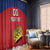 Custom Liechtenstein Football Window Curtain Come On The Blue-Reds