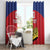 Custom Liechtenstein Football Window Curtain Come On The Blue-Reds