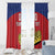 Custom Liechtenstein Football Window Curtain Come On The Blue-Reds