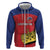 Custom Liechtenstein Football Zip Hoodie Come On The Blue-Reds