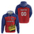 Custom Liechtenstein Football Zip Hoodie Come On The Blue-Reds