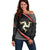 Personalized Isle of Man Off Shoulder Sweater Quocunque Jeceris Stabit