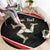 Personalized Isle of Man Round Carpet Quocunque Jeceris Stabit