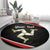 Personalized Isle of Man Round Carpet Quocunque Jeceris Stabit