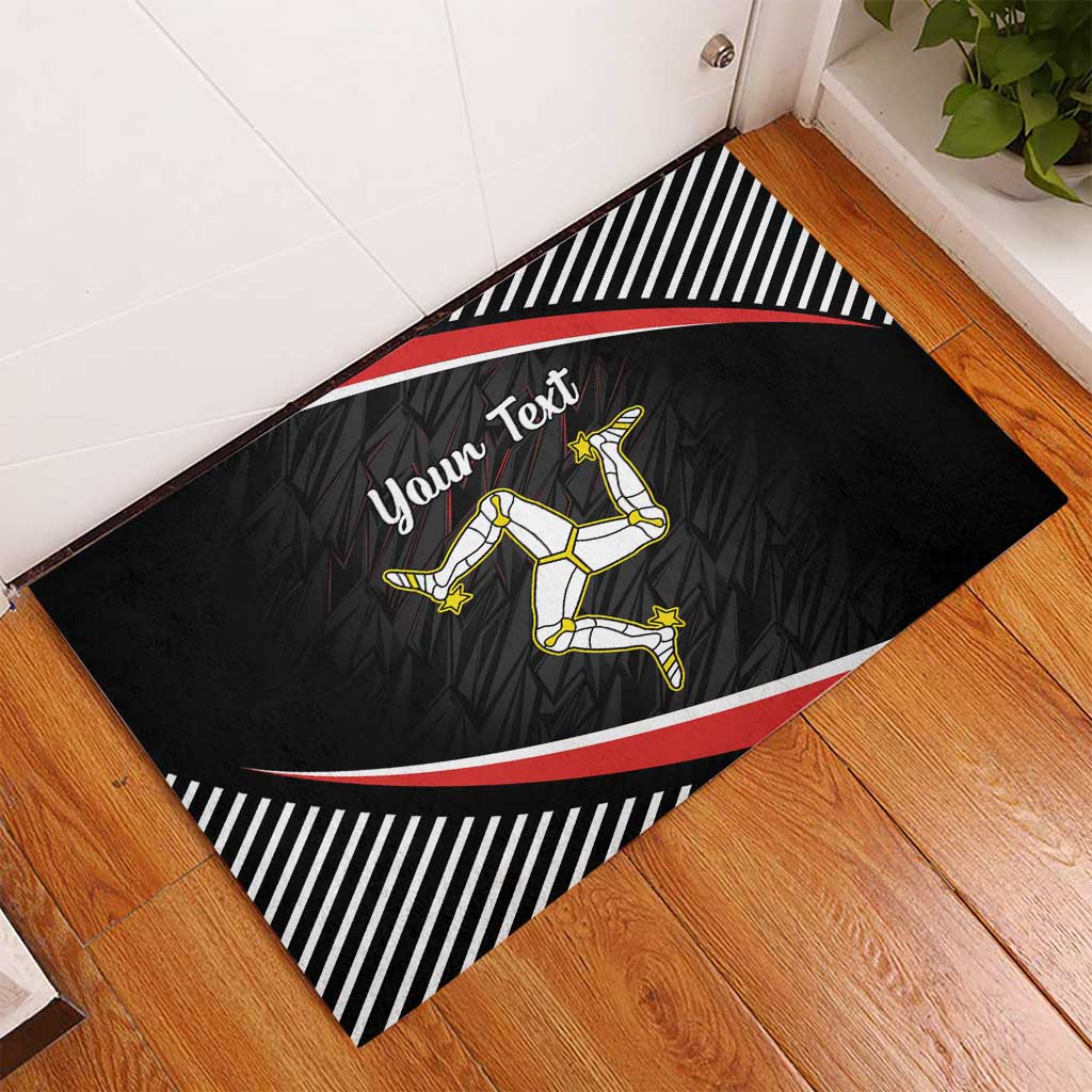 Personalized Isle of Man Rubber Doormat Quocunque Jeceris Stabit