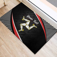 Personalized Isle of Man Rubber Doormat Quocunque Jeceris Stabit