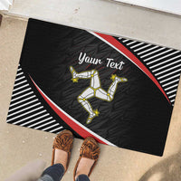 Personalized Isle of Man Rubber Doormat Quocunque Jeceris Stabit