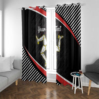 Personalized Isle of Man Window Curtain Quocunque Jeceris Stabit