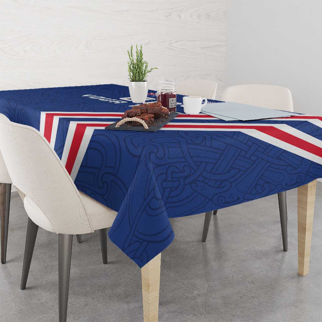 Custom Iceland Football Tablecloth Strakarnir Okkar Celtic Pattern