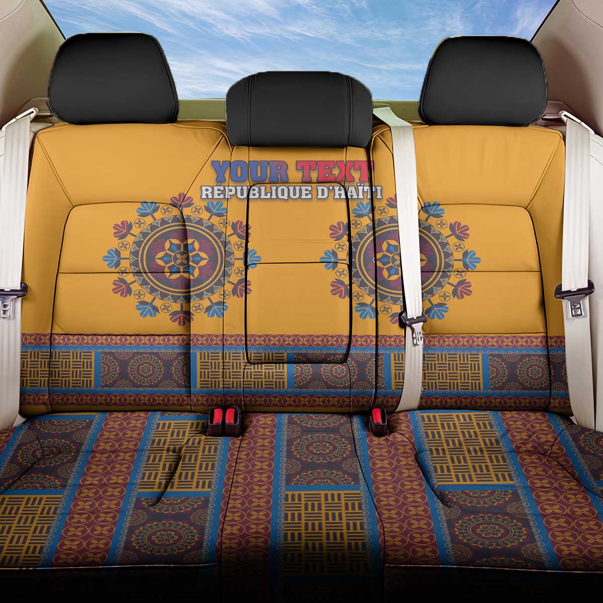 Personalized Haiti Dashiki Back Car Seat Cover - Wonder Print Shop