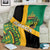 Jamaica Lion Rastafarian Blanket With Kente Pattern