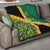 Jamaica Lion Rastafarian Quilt With Kente Pattern