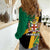 Jamaica Lion Rastafarian Women Casual Shirt With Kente Pattern - Wonder Print Shop