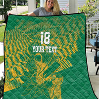Custom Cricket South Africa Quilt Proteas Go Champion Green Version - Wonder Print Shop