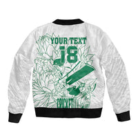Custom Cricket South Africa Bomber Jacket Proteas Go Champion White Version - Wonder Print Shop