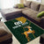 Custom South Africa Springbok Jumping Area Rug With Kente Patterns - Wonder Print Shop