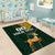 Custom South Africa Springbok Jumping Area Rug With Kente Patterns - Wonder Print Shop